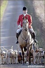 Trevor Adams, the master of the Buccleuch Hunt, pictured in 2001. Scotsman (click for larger photo).