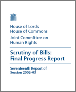 The Joint Committee on Human Rights' Final Report.